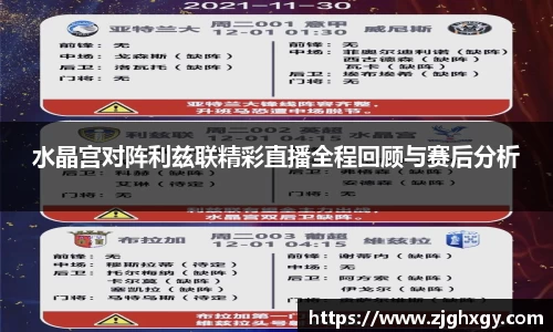 水晶宫对阵利兹联精彩直播全程回顾与赛后分析